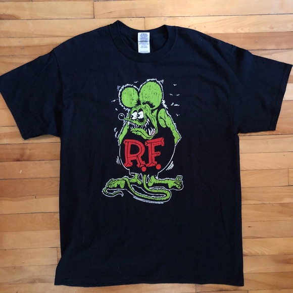 New Large Rat Fink T-Shirt Rockabilly Retro Gearhead Car Show Punk - Picture 1 of 8